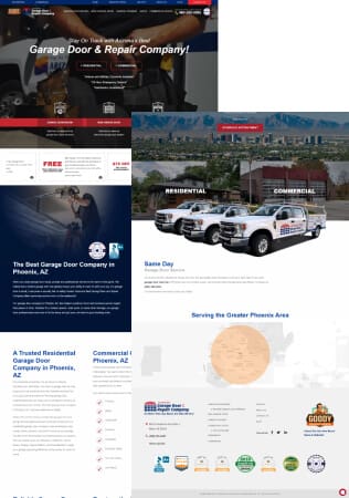 Arizona’s Best Garage Door and Repair Company website design by Elite Web Professionals