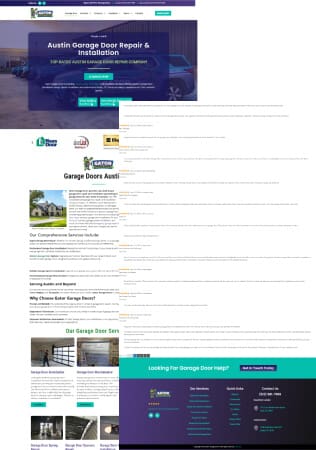 Gator Garage Doors website design by Elite Web Professionals