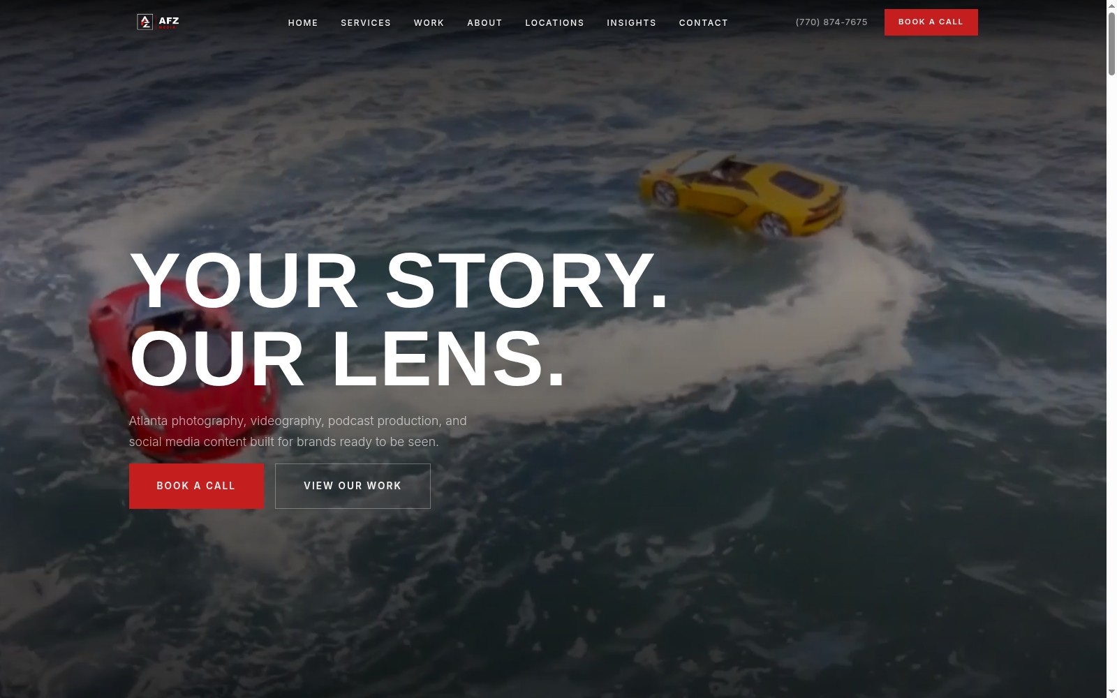 AFZ Media homepage screenshot
